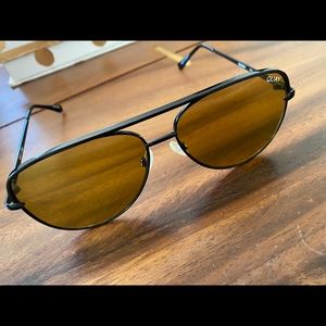 Black frame quay Australia sunglasses